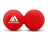 Flintronic Double Balles de Massage, Peanut Ball, Massage de Trigger Point, Boule de massage pour un Relâchement Ciblé de la Tension Dans la Colonne Vertébrale,le Cou et les épaules, Rouge