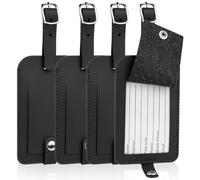 flintronic Étiquettes de Bagage, 4PCS Étiquettes d'identification de Valise, Étiquettes d'étiquette de Sac à Main, Étiquettes de Valise de Bagage, pour Prévenir la Perte des Sacs et Valises