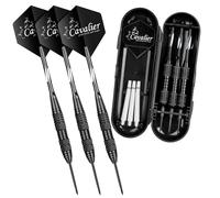 flintronic Fléchettes Pointe Acier 24g, 3 Fléchettes avec Pointe en Acier Noir, Set de Fléchettes Pointes Acier avec Ailettes, Arbres De fléchettes, Protecteurs De Vols