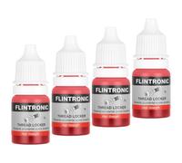 flintronic Frein Filet, Frein Filet Résistance Forte, 4 * 5ml Thread Lock, Adhésif de Forte pour Écrous, Boulons, Fixations Métalliques, Fixations Métalliques, Empêche Le Desserrage, Anti-Corrosion