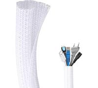Flintronic Gaine Cable Informatique, 3 Mètre Φ 6-9 mm Gaines de Câbles Ajustable, Protecteur de Cordon, Manchon de Câble Gaine Bureau pour Ordinateur/Automobile TV/Ordinateur/PC/USB/Audio