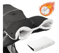 Flintronic Gants de Poussette, Protège Mains Poussette, Gants Poussettes Doux Coupe-Vent Imperméable, Ultra Chaude, Taille Universelle pour Poussette, Buggy