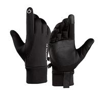 flintronic Gants Hiver Ecran Tactile Homme, Hiver Gants de Cyclisme Antidérapant sous Anti Froid Chaud Coupe-Vent Gant avec Poignets élastiques, pour Moto Running Ski Cadeaux Homme Original