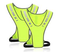 flintronic Gilet Réfléchissant Haute Visibilité, Gilet Réfléchissants, Vêtements Réflecteurs Fluorescent, Veste Fluo de Securite pour Running, Vélo, Jogging, Cyclisme