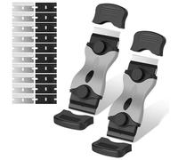 Flintronic Grattoir Vitre, 2PCS Grattoir Plaque Vitrocéramique avec 20PCS Lames Extra en Métal et 20PCS Lames en Plastique, pour Plaque à Induction, Voiture, Verre, Miroir, Autocollant, Nettoyage