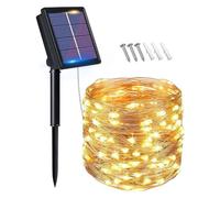 flintronic Guirlande Lumineuse Solaire, Lumières de Jardin (100 LED 8 modes) 10M / 33ft, Exterieur Étanche Lampe Solaire, LumièRe DéCoréE Étanche pour Noël, Mariage, Fête, Maison