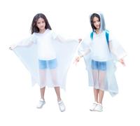 flintronic Imperméables pour Enfants, Poncho Pluie Enfant, Réutilisable EVA Imperméable, Manteau de Pluie à Capuche pour Garçons Filles, Poncho de pluie Vélo Randonnée Voyage