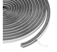 Flintronic Joint Brosse porte Coulissante, oint brosse porte coulissante Polypropylène, 9mm(B) x 9mm(D) x 6M(L) Autocollante Joint Brosse Porte pour L'isolation la Protection Contre le Vent, Gris