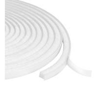 Flintronic Joint Brosse porte Coulissante, oint brosse porte coulissante Polypropylène, 9mm(B) x 9mm(D) x 6M(L) Autocollante Joint Brosse Porte pour L'isolation la Protection Contre le Vent, Blanc