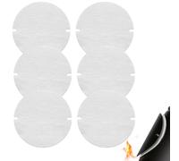 Flintronic Joint Cheminée, 6PCS 155mm Joint d’Étanchéité pour Tuyau de Poêle, Fibres Céramiques, Résistant à la Chaleur Jusqu'à 1260 °C pour Clapet Tuyau de Poêle (Blanc)