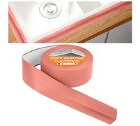 flintronic Joint Salle de Bain, 5m*38mm (19+19mm) Bande Etancheite Autocollante, Ruban D'étanchéité Auto-Adhésif en PVC pour Baignoire, Salle de Bain, Cuisine, Anti-moisissure, Calfeutrage(Rose)