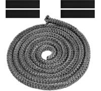 Flintronic Joint Tressé pour Insert et Poêle, 14mm x 2.5m Joint en Fibre de Verre avec 4 Ruban, Joint Réfractaire, Joint Insert Cheminée pour Poele a Bois, Cheminée, Chaleur, Résistante à 600°C