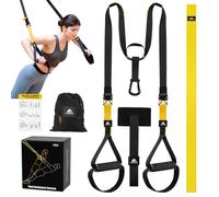 flintronic Kit d'entraînement à Suspension, Sangles de Suspension Multifonction Kit, d'entraînement Tout-en-Un avec Sangles Réglables pour Brûler des Graisses, Construire du Muscle