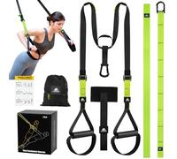 flintronic Kit d'entraînement à Suspension, Sangles de Suspension Multifonction Kit, d'entraînement Tout-en-Un avec Sangles Réglables pour Brûler des Graisses, Construire du Muscle