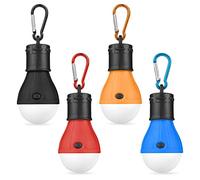 Flintronic Lampe de Camping, 4pcs Lanterne de Camping LED avec Crochet, Lampe de Tente de Camping Portable Lumière de Secours étanche Pour le Camping pour Randonnée Pêche Chasse