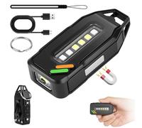flintronic Lampe de Poche à Clip, Mini Lampe Torche Rechargeable, Torche UV, Lumière 9 Modes 280LM, Type C Rechargeable, Petit IPX6, pour Extérieur Camping Randonnée Urgen, Détecteur d'urine Animaux