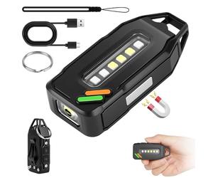 flintronic Lampe de Poche à Clip, Mini Lampe Torche Rechargeable, Torche UV, Lumière 9 Modes 280LM, Type C Rechargeable, Petit IPX6, pour Extérieur Camping Randonnée Urgen, Détecteur d'urine Animaux