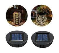 Flintronic Lampes Solaires de Rechange, Panneau Solaire Lanterne Couvercle de Rechange, 2PC Lampe Solaire de Rechange pour Lantern 8cm, Remplacement de Couvercles Solaires pour Extérieur Décoration