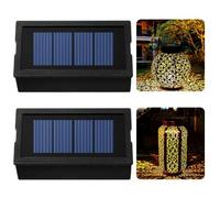 Flintronic Lampes Solaires de Rechange, Panneau Solaire Lanterne Couvercle de Rechange, 2PCS Lampe Solaire de Rechange pour Lantern, Remplacement de Couvercles Solaires pour Extérieur Décoration