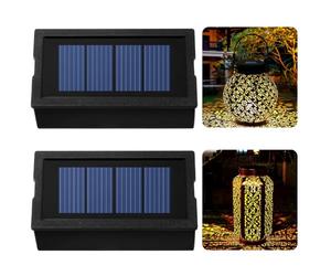 Flintronic Lampes Solaires de Rechange, Panneau Solaire Lanterne Couvercle de Rechange, 2PCS Lampe Solaire de Rechange pour Lantern, Remplacement de Couvercles Solaires pour Extérieur Décoration