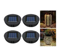 Flintronic Lampes Solaires de Rechange, Panneau Solaire Lanterne Couvercle de Rechange, 4PC Lampe Solaire de Rechange pour Lantern 8cm, Remplacement de Couvercles Solaires pour Extérieur Décoration