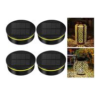 Flintronic Lampes Solaires de Rechange, Panneau Solaire Lanterne Couvercle de Rechange, 4PCS Lampe Solaire de Rechange pour Lantern 7.9cm, Remplacement de Couvercles Solaires pour Extérieur Décoration