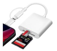 Flintronic Lecteur de Carte SD, 2 en 2 Adaptateur Carte SD USB C vers Micro SD/TF, Adaptateur de Carte SD, Lecteurs Carte Mémoire Externes, Lecteur de Carte SD/Micro SD pour iPhone/Android/iPad