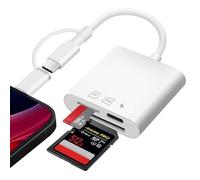 Flintronic Lecteur de Carte SD, 3 en 1 Adaptateur Carte SD USB C vers Micro SD/TF, Lecteurs Carte Mémoire Externes, Lecteur de Carte SD/Micro SD/Charge de Type-C pour iPad/iPhone/Android