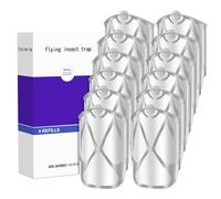 Flintronic Lot de 12 Cartouches de Recharge pour Piège à Insectes Volants, Pièges à Mouches des Fruits, Piège à Mouches, Compatible avec ZEVO Plug-in Light M364 et Max, Remplacement 100% Adapté