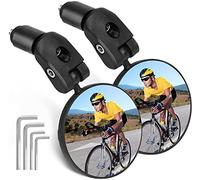 Flintronic Lot de 2 rétroviseurs HD rotatifs 360°, réglables 17,4-22 mm, lentille convexe VTT/velo de route/scooter