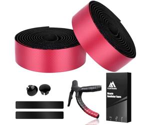 flintronic Lot de 2 Rubans de Guidon de Vélo - Antidérapant et absorbant les chocs - 210 x 3 cm, Dégradé Rouge