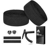 flintronic Lot de 2 Rubans de Guidon de Vélo - Antidérapant et absorbant les chocs - 210 x 3 cm, Noir