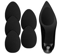 Flintronic Lot de 5 protections antidérapantes pour semelles de chaussures - Autocollants antidérapants - Réduction du bruit - Pour talons hauts - Noir