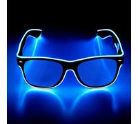 flintronic Lunettes Lumineuses, 4 Modes Lunette LED EL Wire Neon Lumière Masque Lumineux, Shutter Neon Rave Clignotant Lunettes Lumineuses pour Fête/Discothèque/DJ/Concert/Cosplay