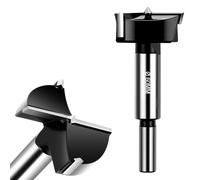 Flintronic Mèche Forstner, 60mm Foret Forstner pour bois, Mèches Forestières avec Tige Ronde, Foret à Bois en Alliage de Qualité Supérieure, pour Le Bois Dur, Le Plastique, Le Contreplaqué