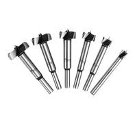 Flintronic Mèche Forstner pour bois, Mèches Forestières, 6 PCS (10/15/20/25/30/35mm), Foret à Bois en Alliage de Qualité Supérieure avec Queue Ronde Pour le Perçage Dans le Bois,Contreplaqué