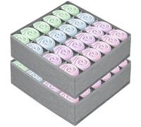 flintronic Organisateur de Tiroir Pliable Non-tissé, 24 Cellules Tiroir Organisateur, Boîte Rangement Vetement, Lavable Rangement Vetement Dressing pour Chaussettes Leggings T-shirts Gilet