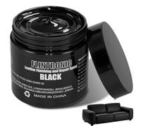 Flintronic Pâte Réparatrice Cuir Noir, 200ml Réparation Cuir Noir, Rénovateur de Couleur pour Rayures, Craquelures et Décolorations, Adapté aux Canapés,Sièges de Voiture,Chaussures et Meubles en Cuir