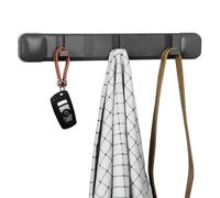 flintronic Patère Murale de 5 crochets rétractables, ABS Crochet mural pliable, Porte Manteau Mural Patères Pour Suspendre Manteaux écharpes, Sacs à Main et Autres, Pour Cuisine, Salle