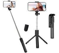 Flintronic Perche Selfie, 70cm Perche à Selfie Quadrupède avec Télécommande Amovible, Perché à Selfie Trépied Smartphone Bâton Selfie Extensible Télescopique pour iPhone/Samsung/Huawei
