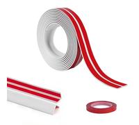Flintronic Plinthe Souple Autoadhésive PVC 20 mm, 3M Plinthe Adhesive Pliable,Bande d'étanchéité Flexible, Etanche, Décorative, Corniere PVC Autocollante pour Cuisine et salle de bain