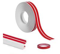 Flintronic Plinthe Souple Autoadhésive PVC 20 mm, 6M Plinthe Adhesive Pliable,Bande d'étanchéité Flexible, Etanche, Décorative, Corniere PVC Autocollante pour Cuisine et salle de bain