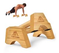 Flintronic Poignées de Pompe Bois, Parallettes en Bois, Barres Parallèles Antidérapantes, Push Up Bar pour intérieur et extérieur, pour la Calisthenics, Gymnastique, Fitness, Musculation