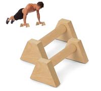 Flintronic Poignées de Pompe Bois, Parallettes en Bois, Barres Parallèles Antidérapantes, Push Up Bar pour intérieur et extérieur, pour la Calisthenics, Gymnastique, Fitness, Musculation