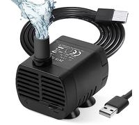 Flintronic Pompe Eau Submersible Aquarium 200L/H 3W USB Ultra Silencieuse | Réglable, pour étang, fontaine et réservoir de poissons, cordon de 1.4m