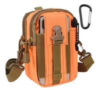 flintronic Sac Tactique Ceinture, Nylon Sacoche Ceinture, Multifonctionnelle Molle EDC Gadget Sac pour Téléphone, Plein-Air, Randonnée, Alpinisme et Cyclisme (avec 1 Mousquetons et 1 Bandoulière)