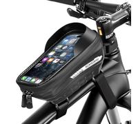 flintronic Sacoche Guidon Vélo Téléphone, Support de Téléphone Bicyclette, Sacoche Vélo Guidon Cadre écran Tactile et Pare-Soleil, Sacoches Guidon Cadre Vélo VTT Smartphone sous 7'' Noir