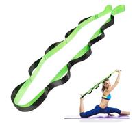 flintronic Sangle d'exercice, Sangle de Yoga, Yoga Stretch Bandes, Bande de Résistance élastique avec 11 Anneaux, Yoga Bande de Résistance élastique pour Fitness Latine Yoga Pilates (Vert)
