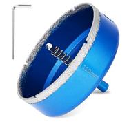 Flintronic Scie Cloche Carrelage, 110mm Scie Cloche Diamantée avec Foret de Centrage, Foret Trépan Diamant, Scie Cloche Diamant, pour Coupe de Verre, Carrelage, Céramique, Marbre, Calcaire