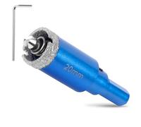 Flintronic Scie Cloche Carrelage, 20mm Scie Cloche Diamantée avec Foret de Centrage, Foret Trépan Diamant, Scies Cloches Diamant, pour Coupe de Verre, Carrelage, Céramique, Marbre, Calcaire